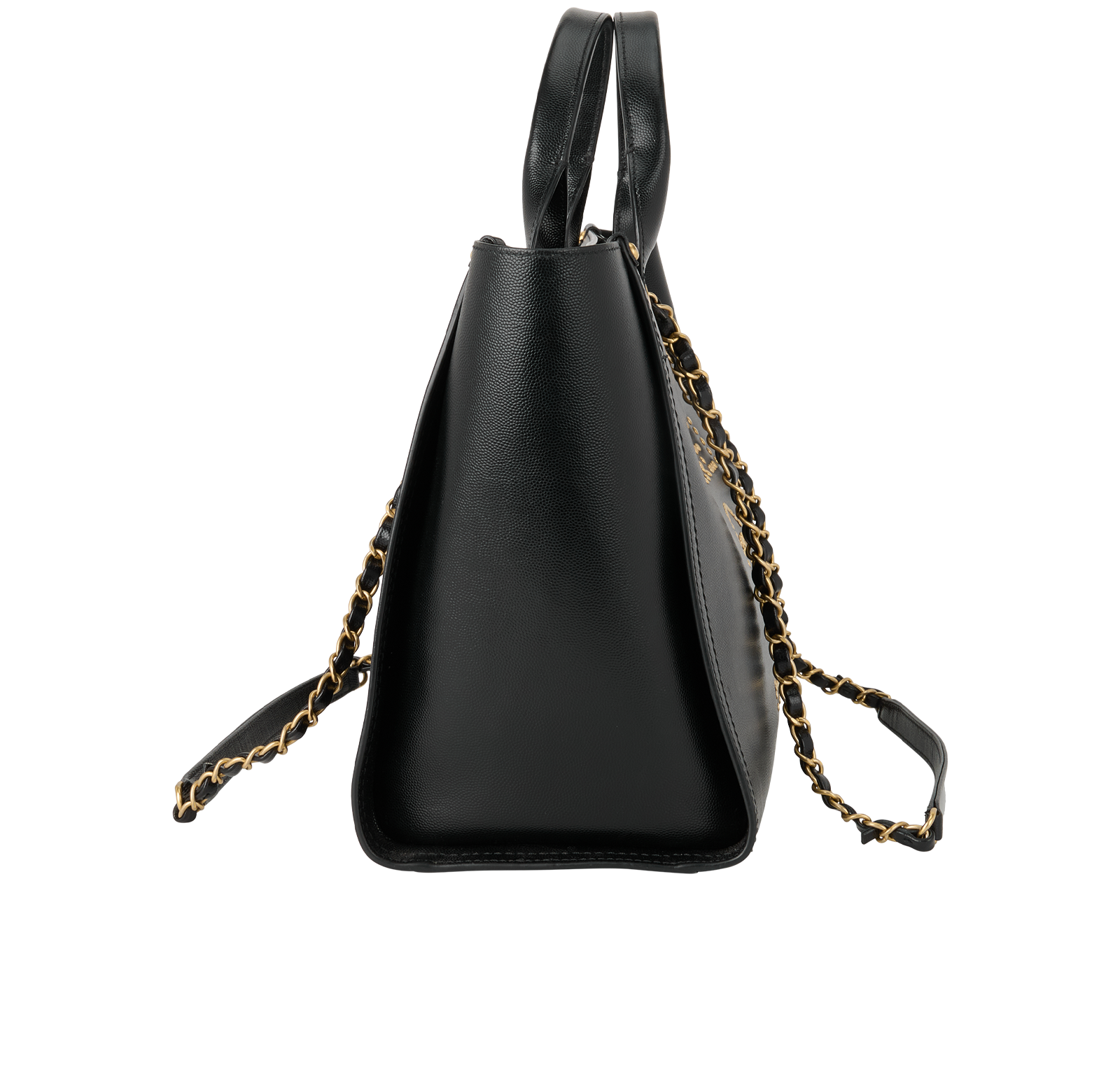 Deauville 2-Way, &pound;2,200, Handbags, Black, Caviar Leather, Side view